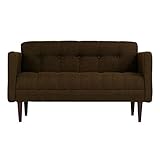 arne ソファー 1人掛け 2人用 肘付き 布張り ファブリック リビング クレープ 2P ダークブラウン