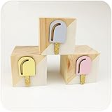 Mamimami Home 積み木 ブロック アイスクリーム 幼児 知育玩具 赤ちゃんの部屋の装飾 お祝いギフト 3個/ゼント 「L」