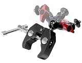 スーパー クランプ グリップ ホルダー 挟み込み 固定 グリップ ＆ マジック アーム ダブルヘッド 自由雲台 角度変更 アダプター