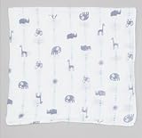 Bambino Land Muslin Organic Blanket - Jungle Blue - 1 Pack [並行輸入品]