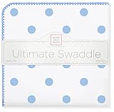 Swaddle Designs 究極のおくるみ ブランケット ビッグドット ブルー