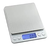 【 0.1g 〜 3000g まで計測可能 】 コンパクト デジタル スケール / 天秤 / 測り / 精密 / 電子 / メジャー / ステンレス