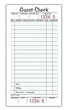 Adams Guest Check Pads, Single Part, 3-2/5 x 6-1/4 Inches, White, 50 Checks/Pad, 10 Pads/Pack (525SW
