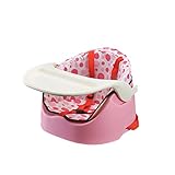 kishiya ベビーチェア　食事用　ベビーベース 　ベビーソファ 　トレイ付き　 3ヶ月～5歳　持ち運び便利だ (ピンク)
