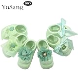 （ヨサン）Yosang 「0-3歳」3足セット　薄手　可愛い子供ソックス　女児 ベビー　お姫様 リボン付 蝶結び 新生児ソックス キッズ　女の子　フリル　子供用　足底滑り止め付き　出産お祝い　誕生日　