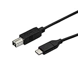 StarTech.com USB 2.0 ケーブル 0.5m USB-C(オス) - USB-B(オス) USB2CB50CM