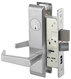 Yale 8847FL RH AUCN 626 LESS CY 8800 Mortise Lockset, Grade 1, Escutcheon Plate, Apartment with Dead