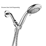 Purelux 6-settingハンドヘルドシャワーホース&シャワーマウントブラケット、クローム仕上げ