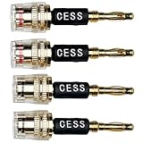 CNCESS CESS-187 バナナプラグ スペードフォークプラグスピーカーケーブルアダプター 4個パック