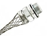 Leviton L7903 3/4-Inch, Straight, Male, Aluminum Body, Liquid-Tight Metal Core Conduit, Strain-Relie
