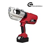 CGOLDENWALL 　16~400mm²電動油圧ハイドロプライヤー　ケーブル、銅アルミ端子の圧着に　ダイス12種付油圧圧着ペンチ　★ヘッド360度回転可能★【一年安心保証】