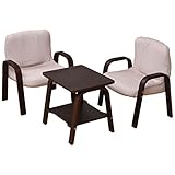 アビライト 大川家具 広縁・縁側 背部 折りたたみ式 テーブル・チェア3点セット ベージュ SKT-0055