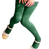 子供用カラータイツ・カラーストッキング・シンプル無地・カラバリ豊富 90-110cm ダークグリーン