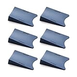 Jamm ドアストッパー 高評価 優れたパフォーマンス インテリア 特許取得デザイン 両方向からドアを保持 ゴム不使用 ハードウェア ドアストッパー (サイズ1) 6 pack ブルー