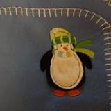 Parents Choice Soft Blue Fleece Penguin Baby Blanket by Parent's Choice