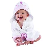 Baby Aspen Little Princess Hooded Spa Robe, Pink/White by Baby Aspen [並行輸入品]