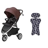 【セット買い】 アップリカ ベビーカー Smooove AC (スムーヴ) ストライドブラウンプラス + さらっとマット マリンアンカーNV 純正リバーシブルタイプ