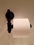 Industrial bathroom black pipe toilet paper holder by bathroom decor