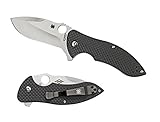 Spyderco Rubicon 2 W /カーボンファイバー/ g-10ラミネートハンドル、3 "プレーンエッジブレード