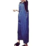 [ル・セリジエ] サロペット ロング スカート レディース ゆったり デニム オーバーオール オールインワン ワイド マタニティ (M)