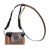 VOVMOEYA カメラケース For Canon powershot G7X Mark III/G7X MarkII ボディケース for powershot G7X Mark IIIカメラケース G7X MarkII 保護カバー PUレザー ストラップ付きーGrey
