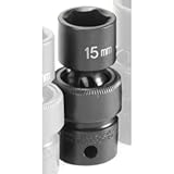 Grey Pneumatic (1015UM) 3/8' Drive x 15mm Standard Universal Socket [並行輸入品]