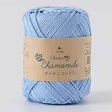 原ウール Knitworm 毛糸 1玉 チャティ コットンヤーン 中細 20g(約48m) 綿 yarn 春夏手編み糸 (7.ラムネ)
