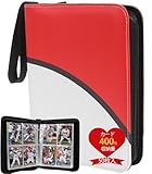 EGOSKY カードファイル, トレカ ファイル PUレザー トレーディングカード ファイル カード バインダー ケース 収納 (4ポケット)