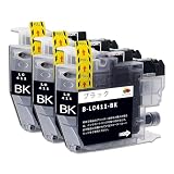 LC411BK 3本 Brother用 互換インク 互換品 個包装 互換インクカートリッジ 純正品併用 LC411 大容量 残量表示機能付 ICチップ対応 DCP-J928N-W/B J528N J915N J926N-W/B J1800N J526N MFC-J905N J939DN/DWN J739DN/DWN J904N