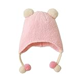 [ミキハウス] MIKIHOUSE 【ミキハウス(ベビー)】 ボンボン付きフード （44-48cm） 43-9203-353 白×ピンク