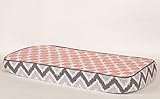 Bacati Ikat Zigzag Grey & Coral Dots Changing Pad Cover