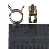 Fenteer スプリングクリップ ホースクリップ シリコンパイプクランプ 12mm エアホース管 水道管 燃料配管 シリコーン真空ホース　１０個セット