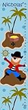 Green Leaf Art Growth Chart, Personalized Pirate by Green Leaf Art
