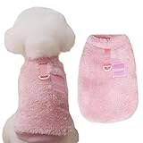 犬 服 犬 冬服 小中型犬冬服 ペット 服 ドッグウェア 犬ベスト Dカン付き 暖かい チワワ 冬服 猫 犬 裹起毛 防寒着 サンゴベルベット ベスト 犬の服 脱毛保護 お散歩 お出かけ 犬服着やすい (ピンク, M)