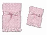Bearington Baby Pink Swirly Soft Stroller and Security Blanket Set by Bearington