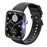 SLuB スマートウォッチ Bluetooth5.2 歩数計 腕時計 心拍計 1.85インチ大画面 24種の運動モード 文字盤自由設定 IP67防水防塵 着信・メッセージ通知 腕上げ点灯 音楽制御 200mAhバッテリー 長時間待機 iPhone/Android適用（ブラック）