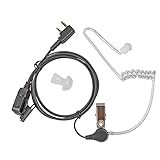 YNIBST ケンウッド・BAOFENG対応 インカム イヤホンマイク 透明チューブ式 2ピン用 片耳 アマチュア ハンディ無線機対応 UBZ-LS20 UBZ-LP20 UBZ-LP20B UBZ-LM20 UTB-10 UV-5Rに対応