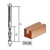 ライト精機 トリマー・ルータービット TR-66 呼称6*6(2P)　　商品名称　超硬スパイラル