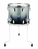 Pacific Drums PDCM1214TTSB 12 x 14 Inches Floor Tom with Chrome Hardware - Silver to Black Fade [並行輸
