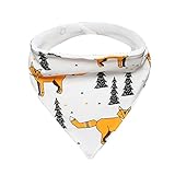 Tovadoo ベビー よだれかけ　コットンブレンド　プリント　可愛い　出産祝い　プレゼント 五色入　42*33*24cm　0-3歳