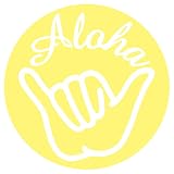 nc-smile ハワイアンステッカー Aloha アロハ ハンドサイン (A, ジャスミン)