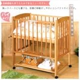 日本製　折りたたみベッド ハイタイプ　プチ　ナチュラル