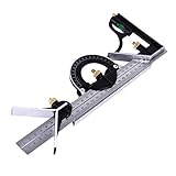 BEE&BLUE 多機能ルーラーキット コンビネーション 定規 ステンレス スクエア アングルルーラー 角度定規　内外角度 多機能測定ツール