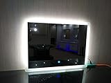 qierao w32 " xh24 "垂直LED壁マウントLighted Vanity Bathroom Silveredミラーwithタッチボタン