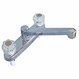LASCO 07-0910 Kitchen Faucet, Plastic, Two Lucite Handles, without Spray, Chrome Finish [並行輸入品]