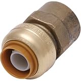 CASH ACME GIDDS-421382LF Sharkbite Push Fit Female Adapter, 1/2 x 3/4 Fnpt, Lead Free by Cash Acme