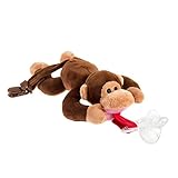 Nice Days（ナイス　ディズ）　ベビー　おしゃぶりホルダー　ぬいぐるみ　取り付け簡単　動物　シリーズ　 (サル)