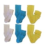 Gildan男の子女の子ベビークルーストレッチニット快適ソックス – Assorted – 6ペア