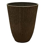 樹脂製ポット(植木鉢/プランター) ブラーシュ 【トールラウンド型/29cm】 チャコール 穴無し 〔ガーデニング用品/園芸〕 生活用品 インテリア 雑貨 花 ガーデニング プランター top1-ds