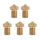 volflashy ノズル 真鍮 E3D V6 銅 ノズル 押出機 プリント ヘッド 3Dプリンター 部品 1.75mm フィラメント ホットエンド 5pcs